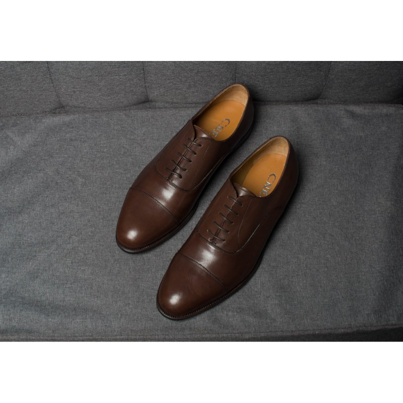 Giày Tây Nam Buộc Dây Kiểu Dáng Oxford Thời Trang Công Sở Chất Liệu Da Bê Nhập Khẩu Cao Cấp