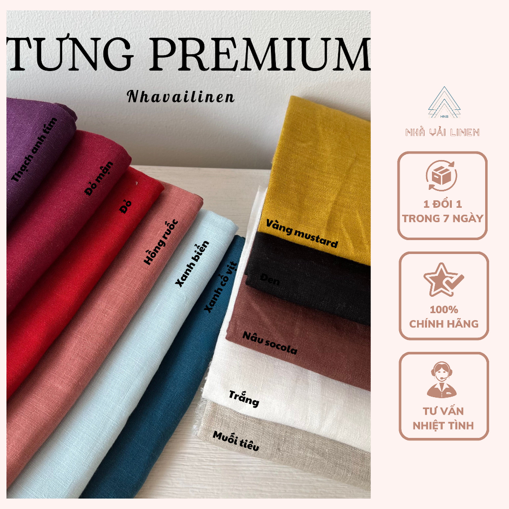 Vải Linen Tưng Premium CAO CẤP Mịn, Mướt, Sang Trọng Phù Hợp May Quần, Váy, Đầm, Sơ Mi, Vest - Nhà Vải Linen