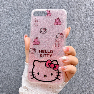 [ Iphone 7/8 Plus ] Ốp Lưng Dẻo Kim Tuyến Hello kitty