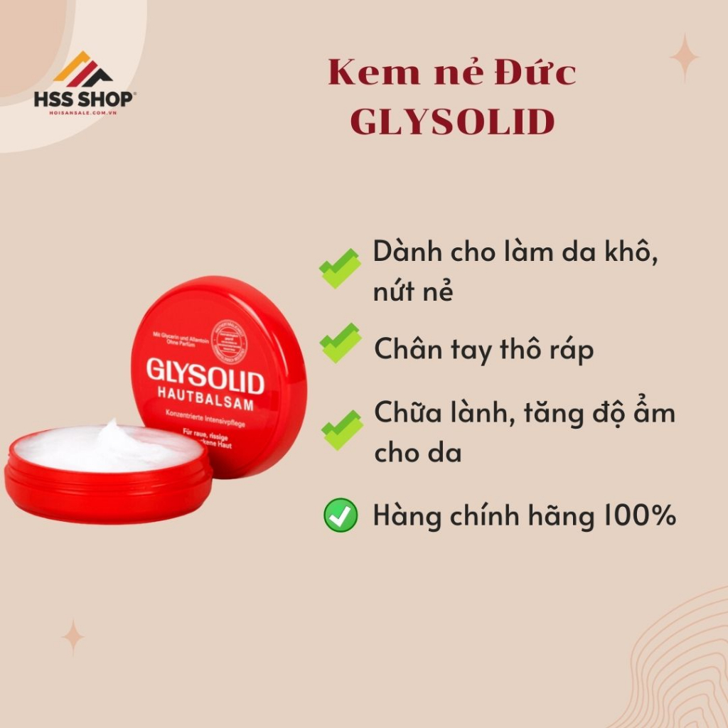 Kem nẻ bôi da Glysolid Hautbalsam 100ml