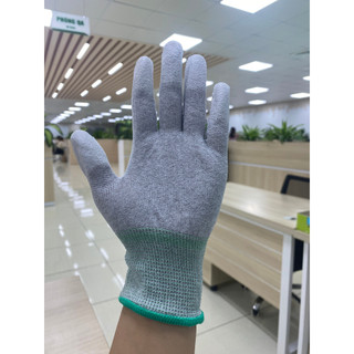 Găng tay phủ ngón carbon/găng tay chống tĩnh điện pu/găng tay tĩnh điện