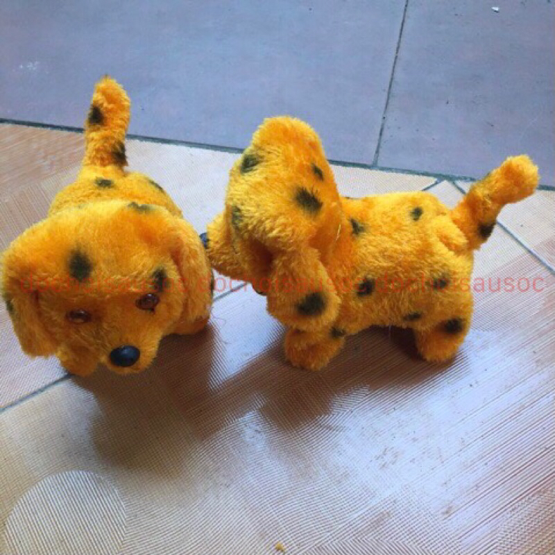Con thú bông chó đốm, thỏ chạy pin biết đi, vẫy đuôi, biết kêu bibi cực Cute