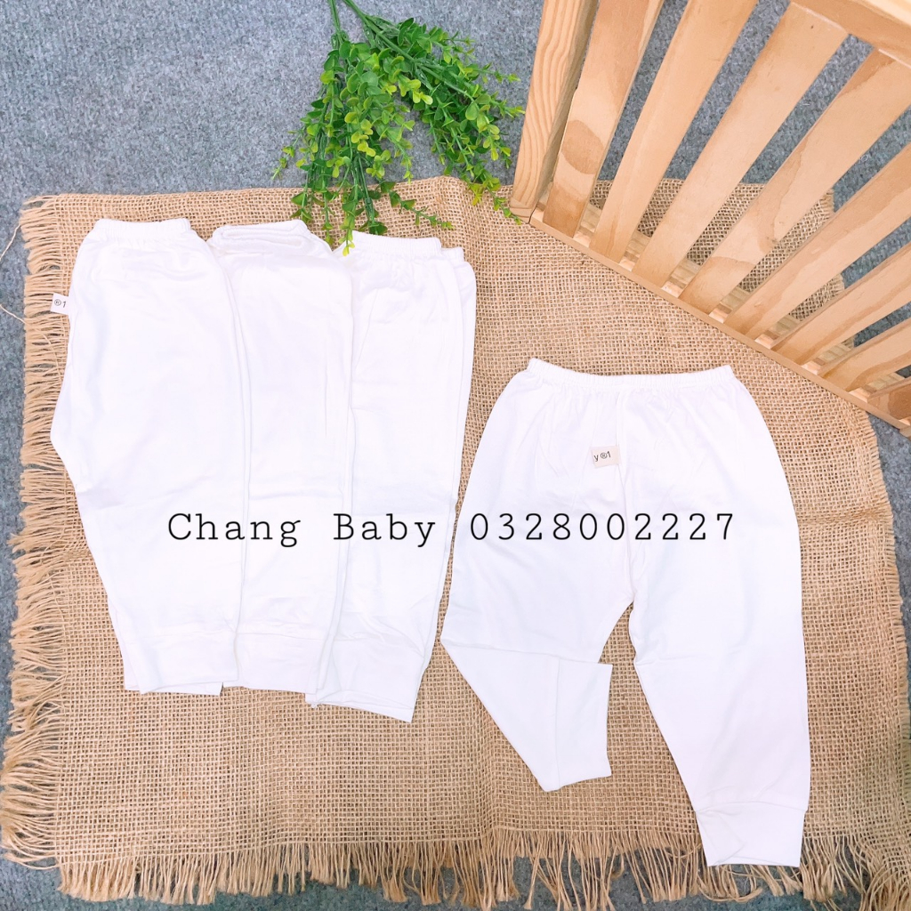 Áo Tay Dài Trắng / Tay Ngắn Vải Thun Lạnh Cao Cấp MinZy Cho Bé Từ 3-8kg.