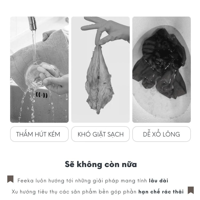 Khăn lau tay treo bếp vải microfiber có móc treo sang trọng, khăn lau bếp cao cấp có móc treo siêu thấm