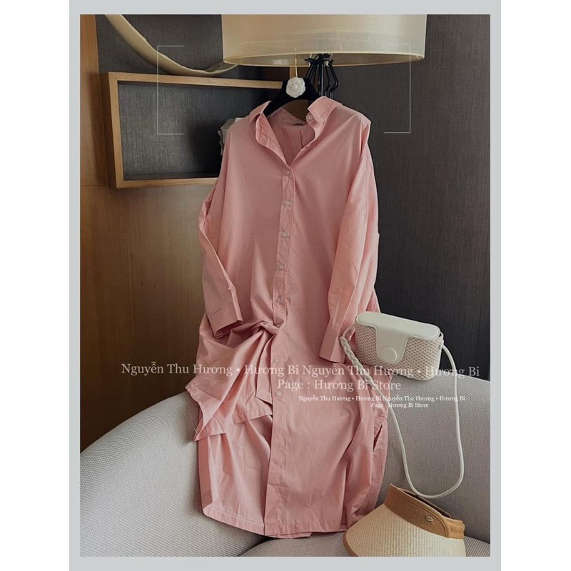Váy sơ mi hồng