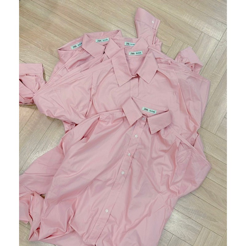 Váy sơ mi hồng