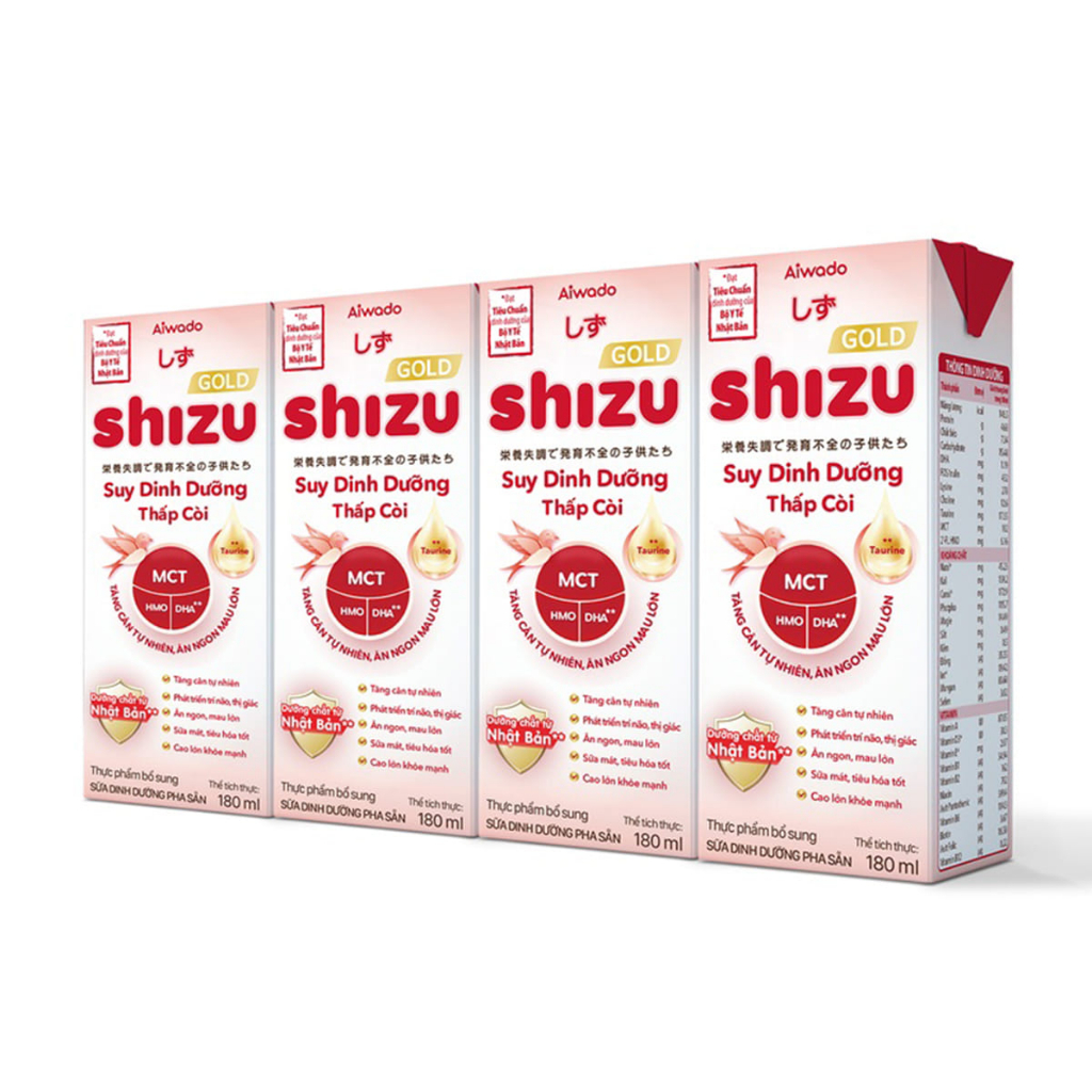 Thùng Aiwado Shizu Gold Suy Dinh Dưỡng Thấp Còi 180ml