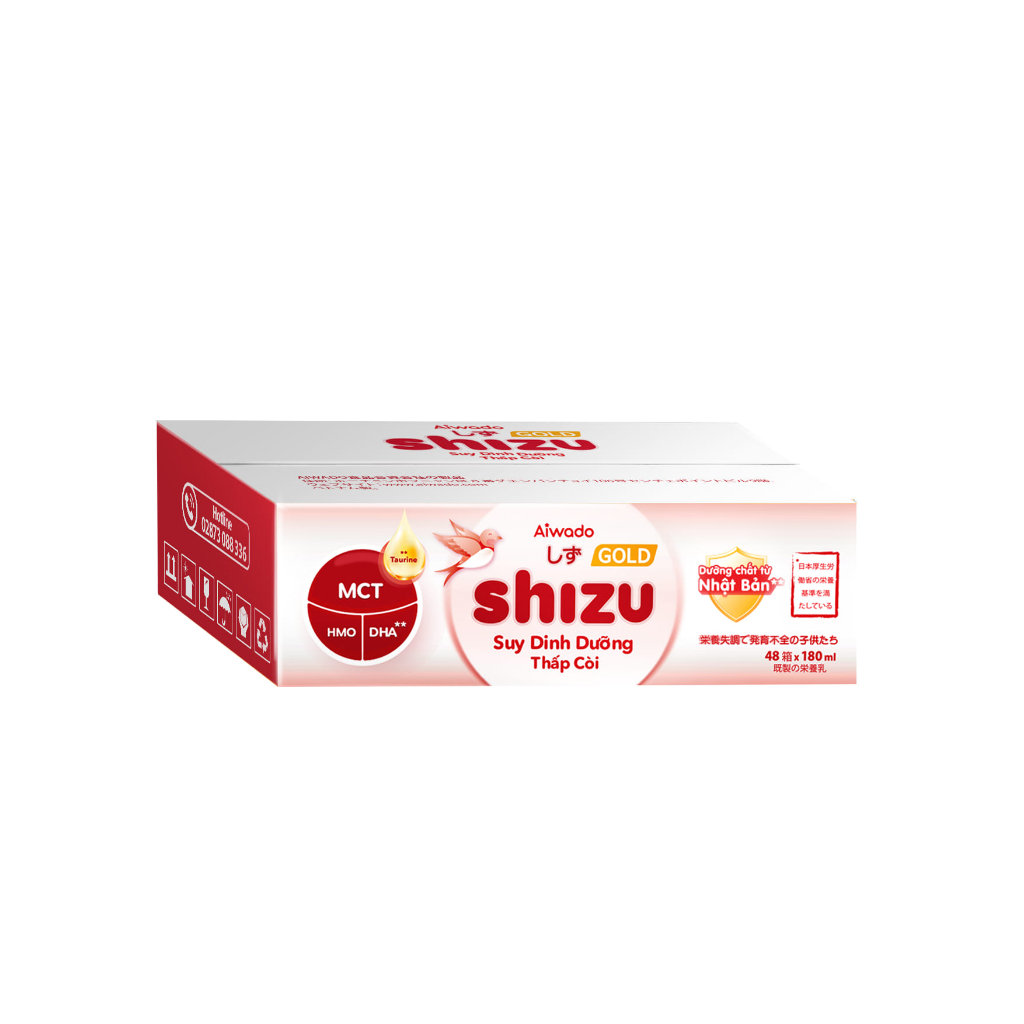 Thùng Aiwado Shizu Gold Suy Dinh Dưỡng Thấp Còi 180ml