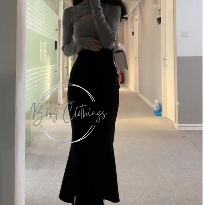 Chân Váy Đuôi Cá Dáng Dài, Váy Đuôi Cá Xẻ Tà Tôn Dáng Cực Xinh Chất Vải Co Giãn Dáng Midi Xòe | BigBuy360 - bigbuy360.vn