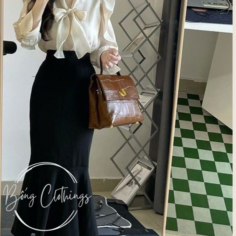 Chân Váy Đuôi Cá Dáng Dài, Váy Đuôi Cá Xẻ Tà Tôn Dáng Cực Xinh Chất Vải Co Giãn Dáng Midi Xòe | BigBuy360 - bigbuy360.vn