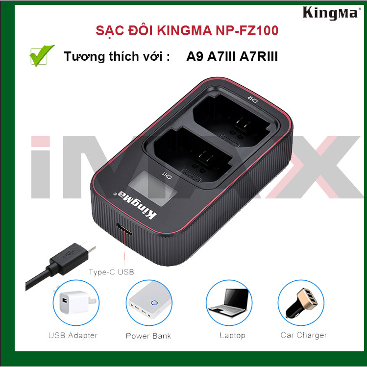 SẠC ĐÔI VER 3 KINGMA CHO SONY NP-FZ100