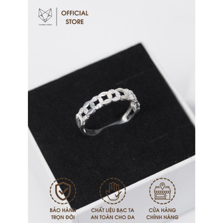 Nhẫn Nữ Bạc Ta CaoBac Silver Mặt Xu Kim Tiền Đính Đá Lấp Lánh Tài Lộc May Mắn Làm Quà Cho Mẹ Quà Tặng Bạn Gái