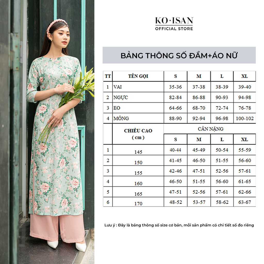 Áo dài cách tân nữ thiết kế hoa nhí đẹp KOISAN 21052002-1