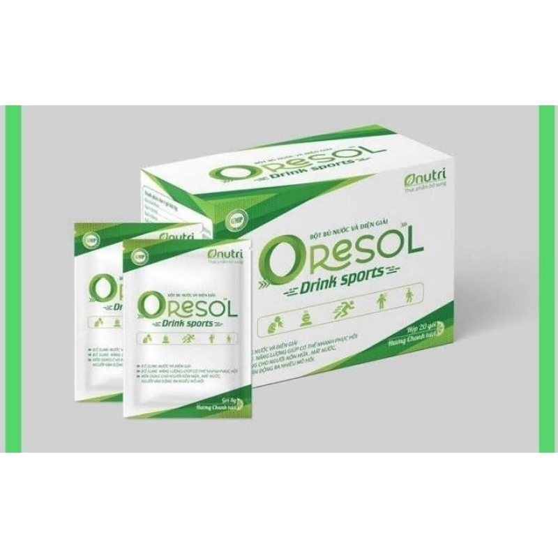 Bù nước điện giải ORESOL vị chanh hộp 20 gói