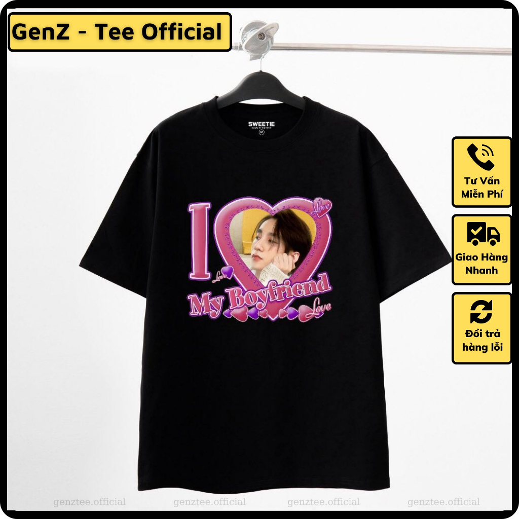 Nhận in theo yêu cầu] Áo thun I LOVE MY BOYFRIEND / I LOVE MY GIRLFRIEND in theo yêu cầu cho cặp đôi