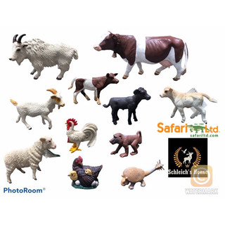 Mô hình động vật , đồ chơi con vật Safari Ltd chính hãng Bò , Dê núi , Cừu , Gà , Khỉ , Armadilo - Schleich House