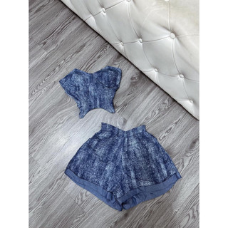 set jean áo cúp quần đùi có mut