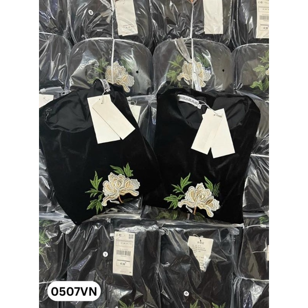 Váy Nhung The Thêu Hoa 0507VN