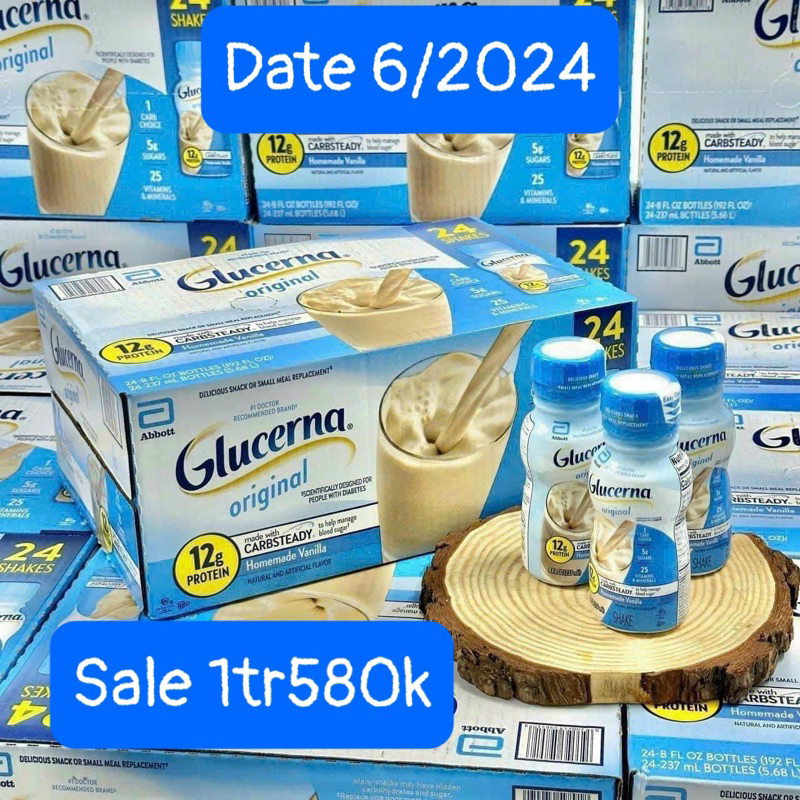 Sữa nước Glucerna vị vani 237ml-thùng 24 chai