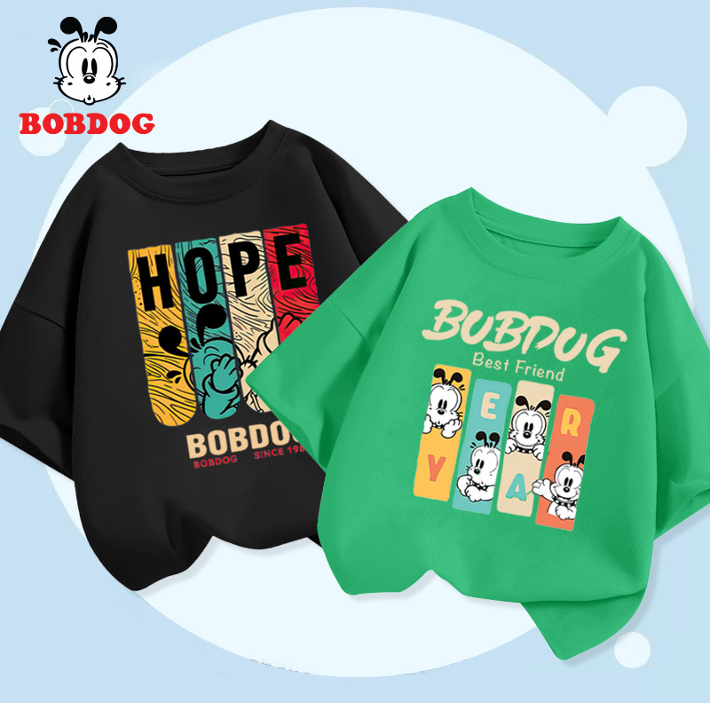 Áo thun bé trai BOBDOG áo cộc tay chất cotton mềm mịn thoáng mát in hình dễ thương cho bé