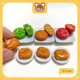 Mô dĩa bánh trung thu , minifood/miniature, đồ ăn tí hon, đồ ăn mini mô hình cho búp bê