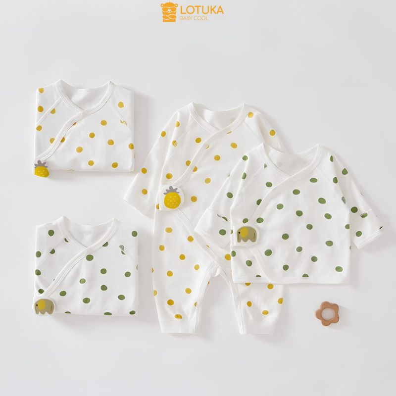 Bodysuit Dài Tay Cho Bé Trai Bé Gái LOTUKA Chất Thun Mềm Mịn, Quần Áo Trẻ Em, Body Thu Đông Cho Bé 3-12kg