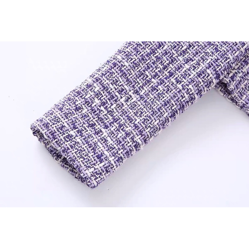 SET DẠ TWEED TÍM PASTEL ZR XUẤT