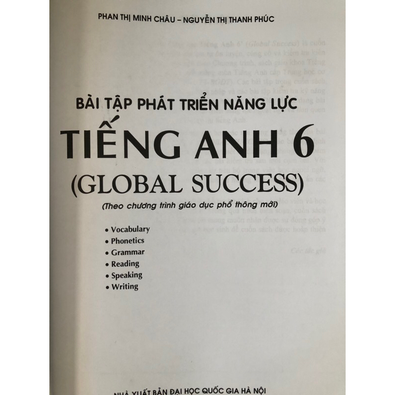 Sách - Bài Tập Phát Triển Năng Lực Tiếng Anh 6