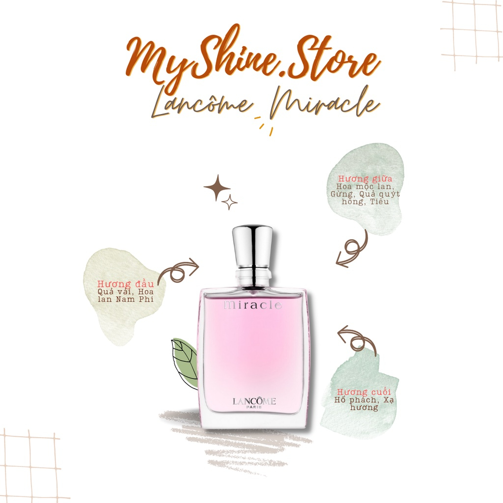 Nước Hoa Nữ Lancôme Miracle Nồng Độ EDP Chai 100ml - Hương Thơm Hiện đại, Thanh lịch Và Nữ tính