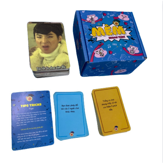 Combo 2 phiên bản Mêm 2 và Mêm 3 Tình Iu và Học Đường, board game chơi nhóm hài hước thú vị