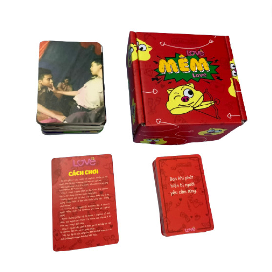 Combo 2 phiên bản Mêm 2 và Mêm 3 Tình Iu và Học Đường, board game chơi nhóm hài hước thú vị