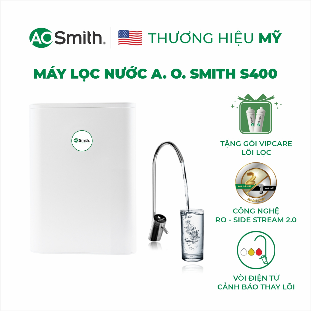 Máy Lọc Nước A. O. Smith S400 - Tặng gói VipCare