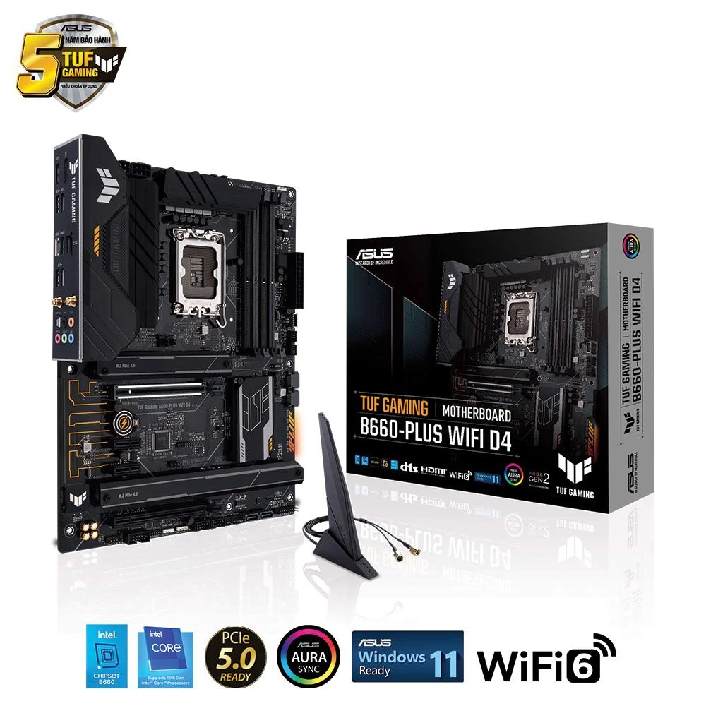 BO MẠCH CHỦ ASUS TUF GAMING B660-PLUS WIFI D4  36T FULL ATX