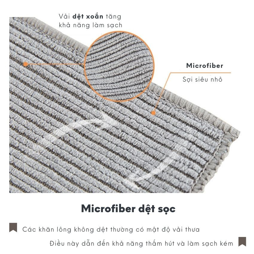 Khăn lau tay treo bếp vải microfiber có móc treo sang trọng, khăn lau bếp cao cấp có móc treo siêu thấm