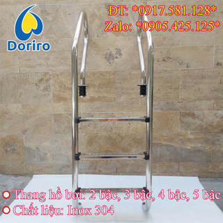 Thang hồ bơi/Thang bể bơi 5 bậc; Inox 304; Mã hiệu SF-515; Đường kính ống D = 42mm; dày 1,2mm