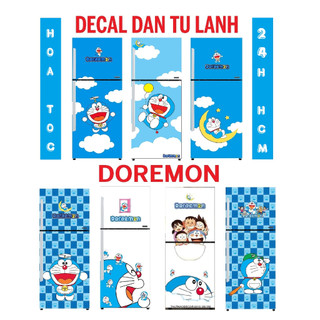 Decal dán tủ lạnh doremon