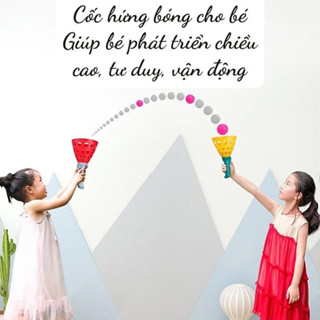 Đồ chơi, Cốc bắn bóng vui nhộn, Cốc hứng bóng giúp tăng vận động phát triển toàn diện, Đồ chơi phát triển chiều cao