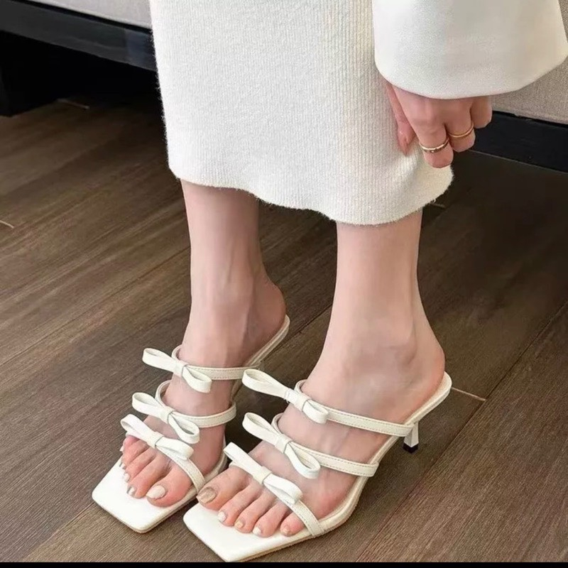 Cao gót nữ Bigsize quai nơ mảnh tiểu thư gót nhọn 5 phân G106