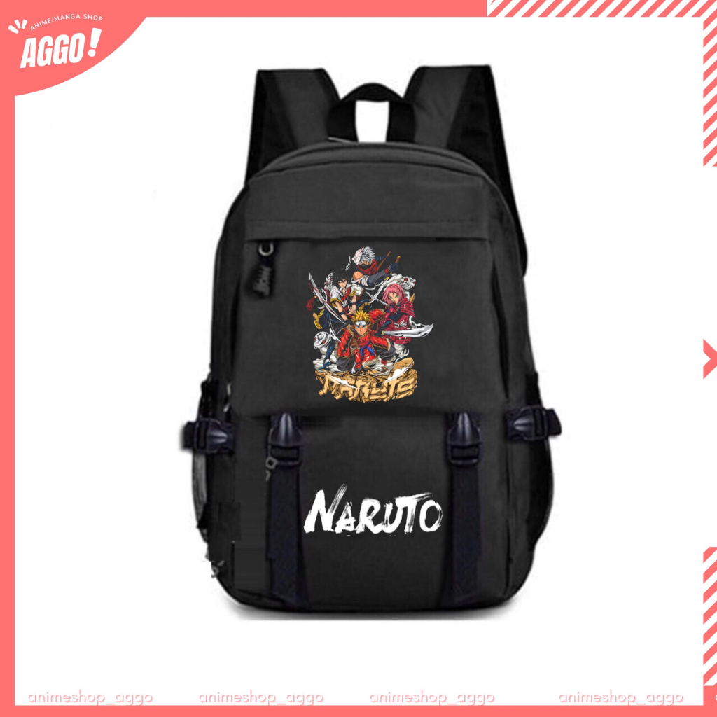 Balo đi học Naruto, balo anime in hình Naruto Sasuke Sakura Itachi Kakashi mẫu mới bền đẹp