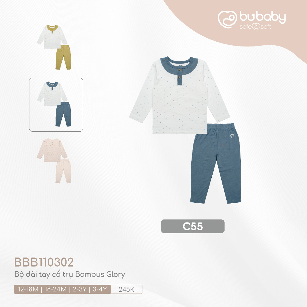 Bộ dài tay cổ trụ Glory Bambus BU