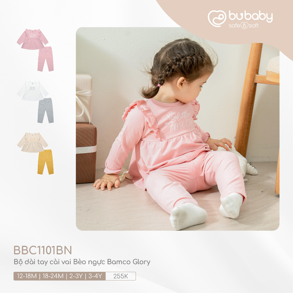 Bộ dài tay cài vai Bèo ngực Glory Bamco BU