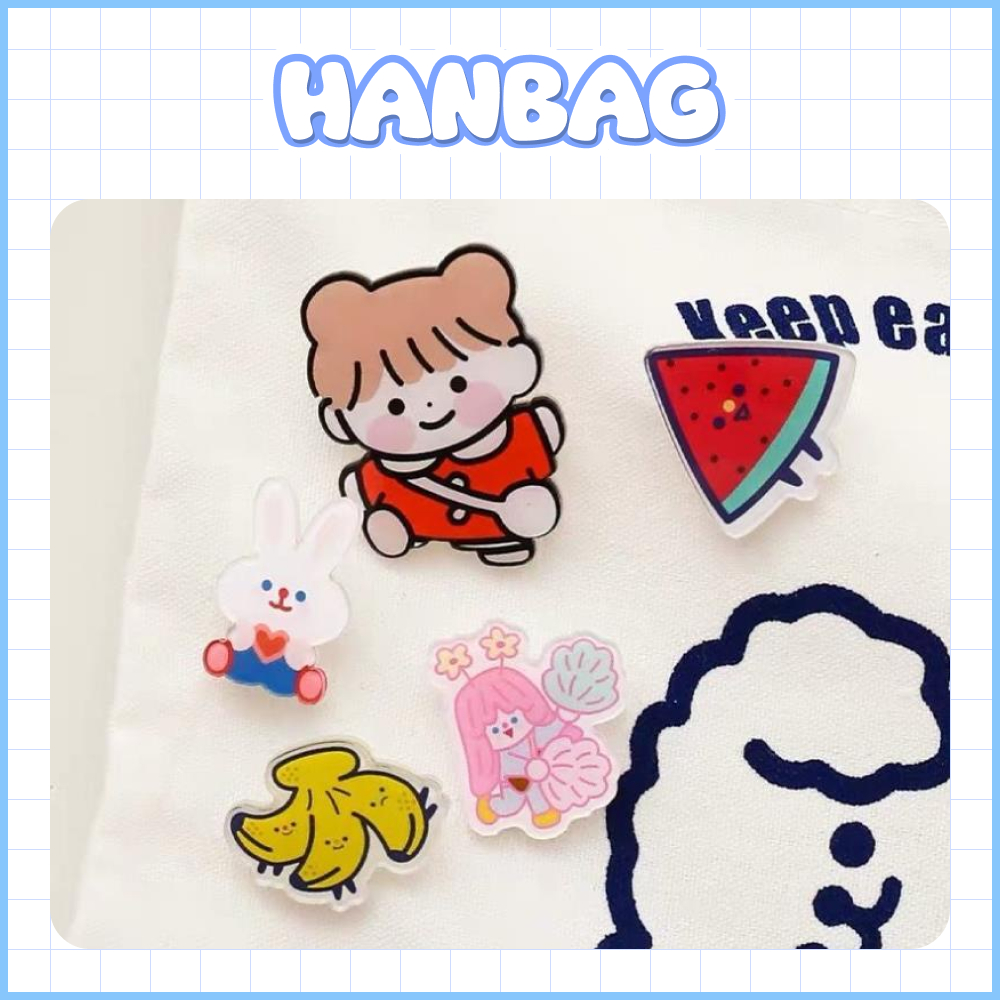 Sticker gắn balo, túi vải dễ thương cute HBS01