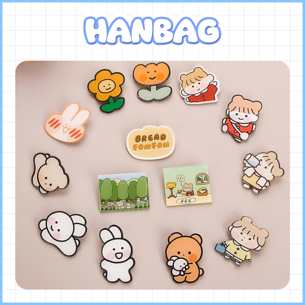 Sticker gắn balo, túi vải dễ thương cute HBS01