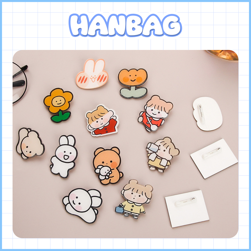 Sticker gắn balo, túi vải dễ thương cute HBS01