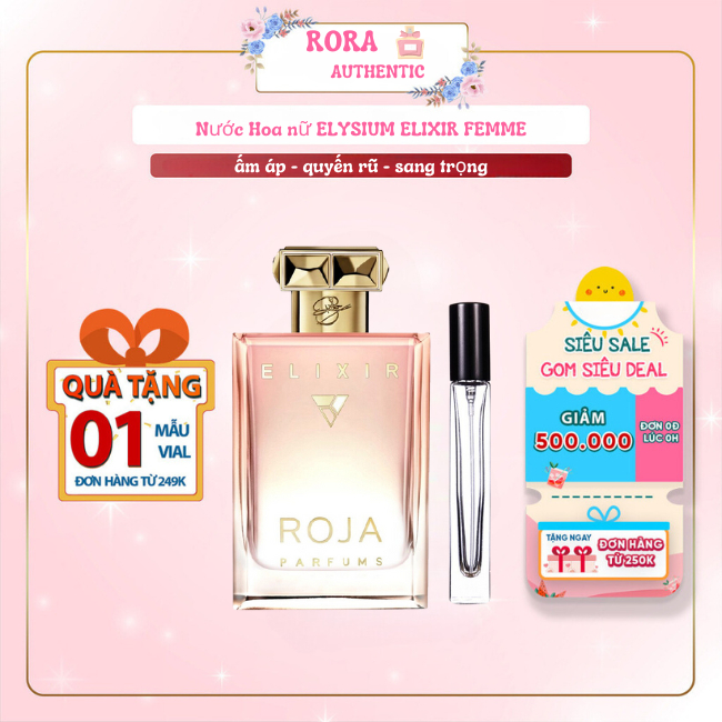 Nước Hoa Nữ Roja Parfums Elixir Pour Femme Essence Hương Thơm Ấm Áp, Quyến Rũ, Sang Trọng