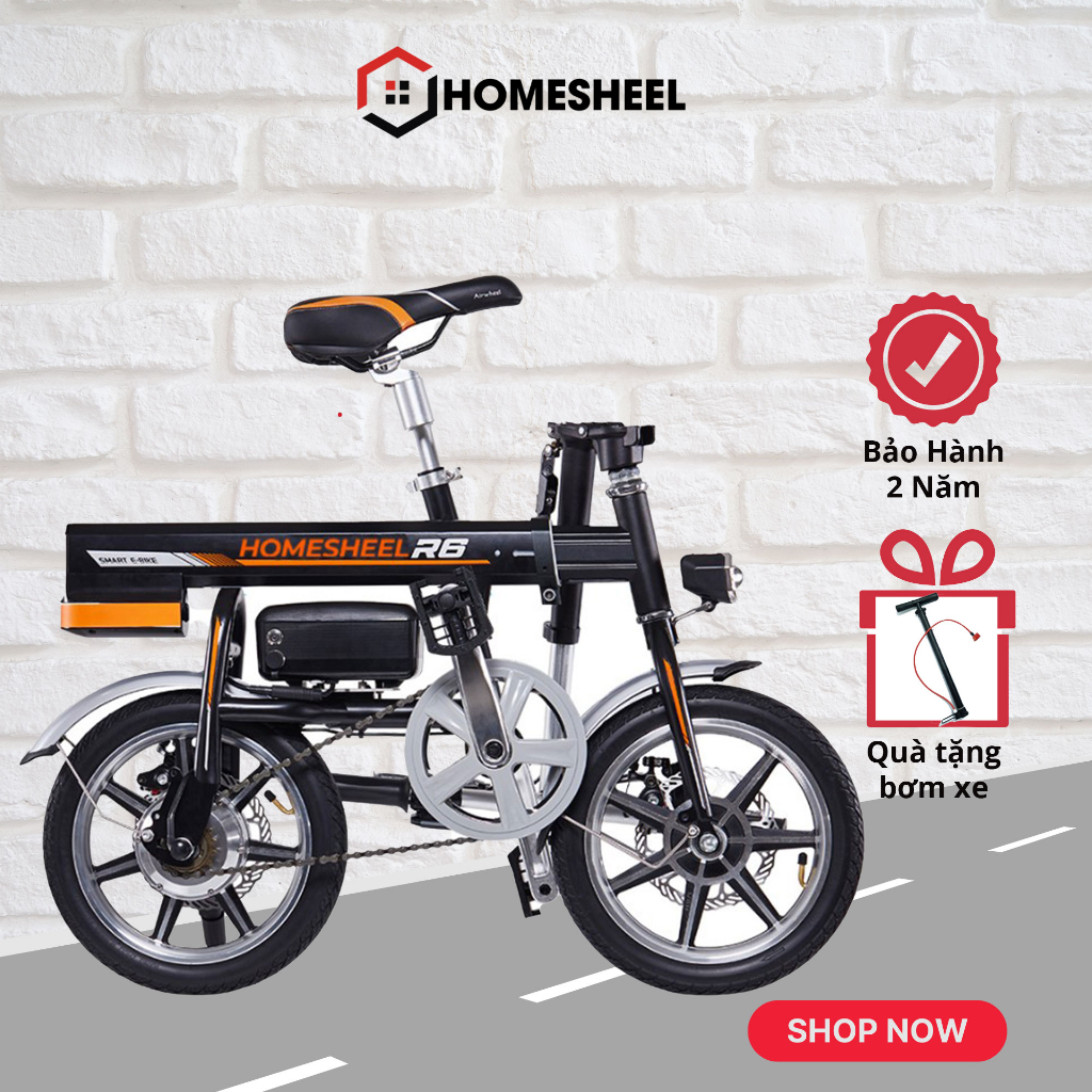 Xe đạp điện gấp gọn HOMESHEEL R6  chính hãng HOMESHEEL