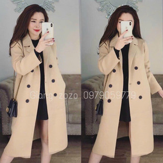 Áo khoác manto dạ ép nữ Hàn Quốc dáng dài K9989