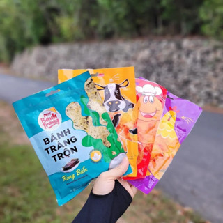  Bánh tráng trộn ăn liền đủ vị sa tế tôm sa tế bò gà cay chanh sả đồ ăn vặt Hà My 
