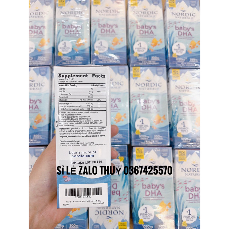 DHA Children’s 530mg  - Baby 1050mg - Omega 3 Nordic Naturals