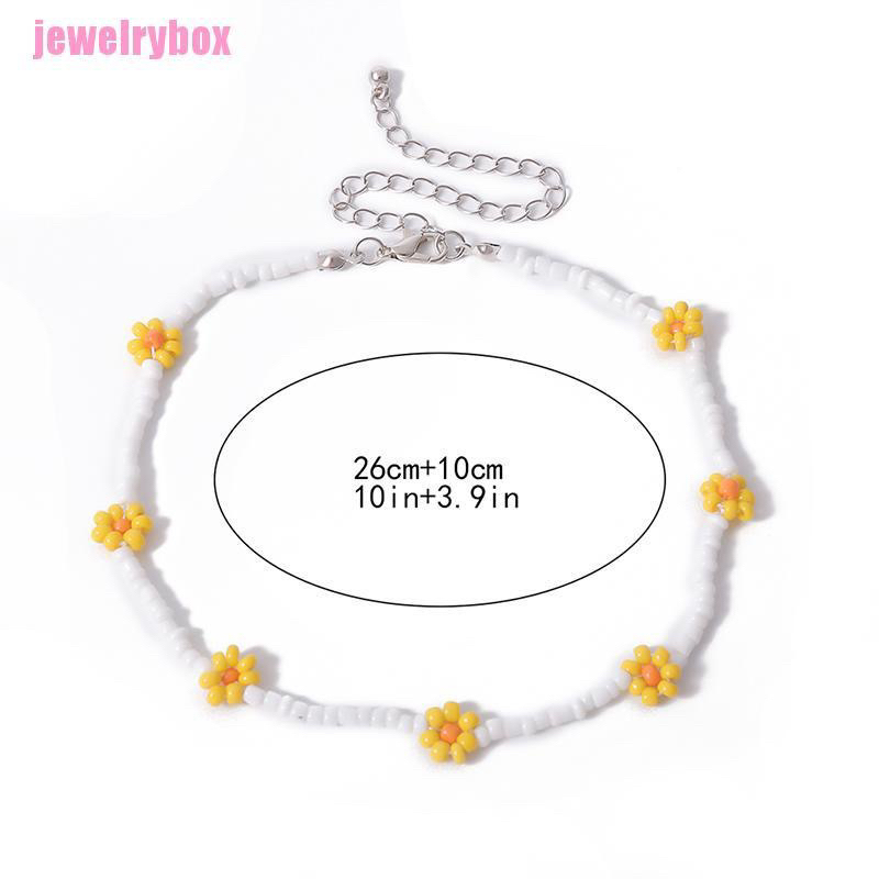 Lắc chân , vòng cổ chân hạt cườm hình hoa